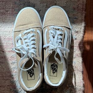 VANS GOLD  Brown Canvas Sneakers